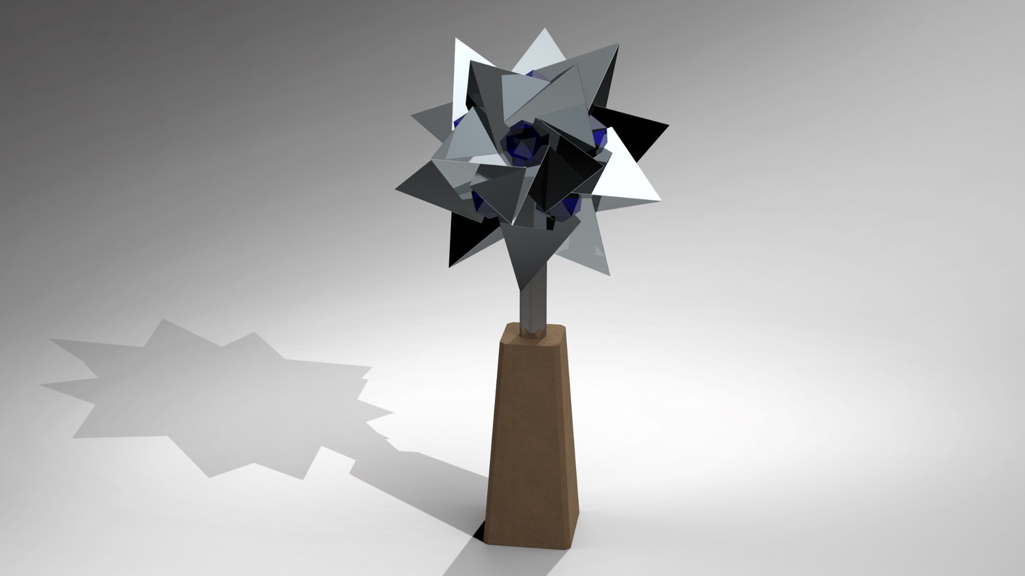 Geometric metal sculpture