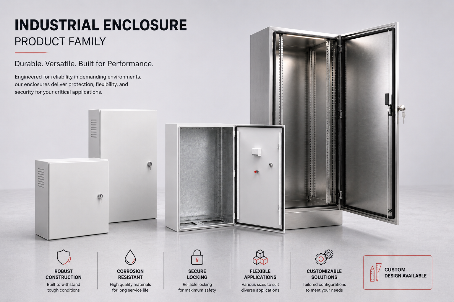 Electrical and industrial enclosure product family