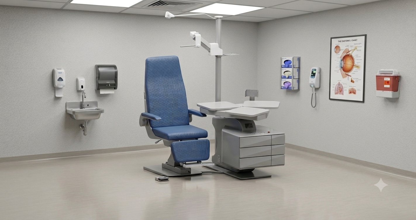 Three-Table Refractive Unit in ophthalmic clinic