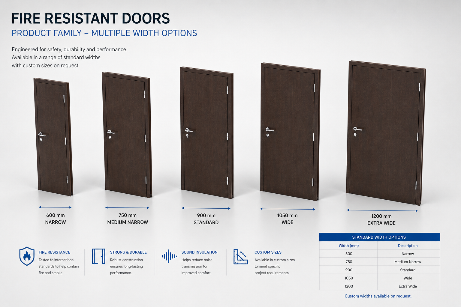 Wood-laminated fire-resistant door family