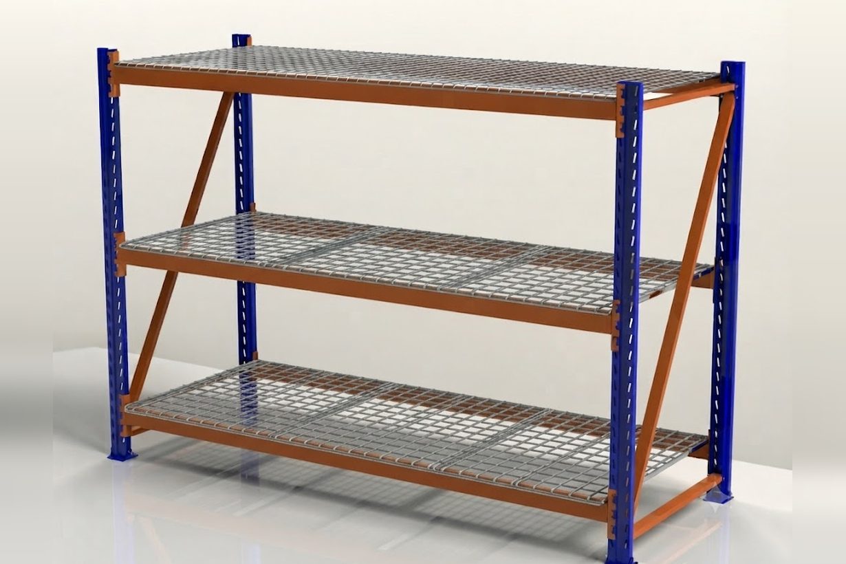 Industrial Mesh-Deck Shelving