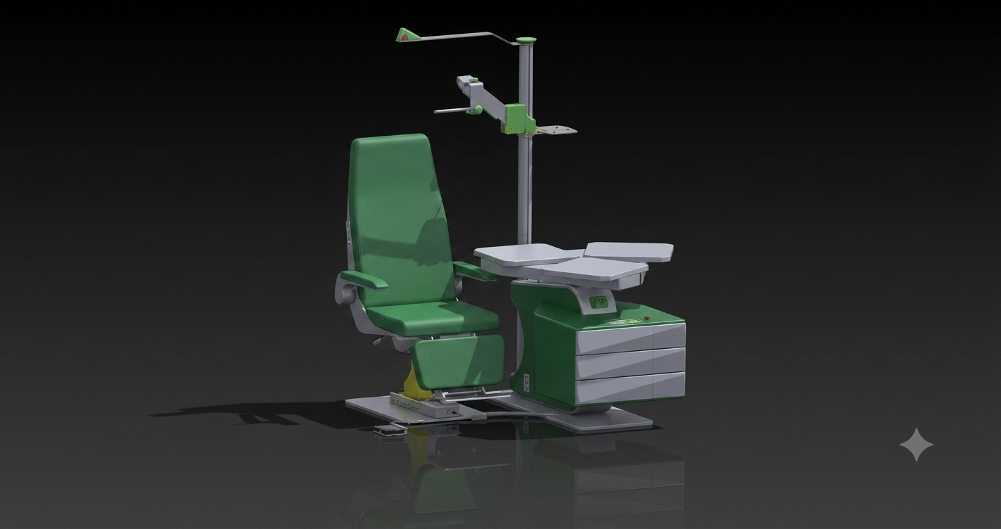 Digital design render of the MediMarks refractive unit