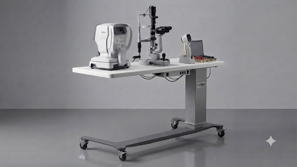 Wheelchair electrical ophthalmic table family